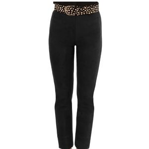 Gretchen Scott designs ultra suede black pant .